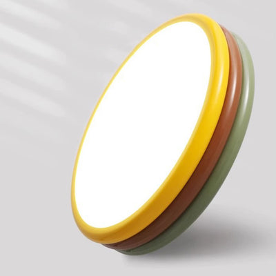 Luz de techo LED de montaje empotrado con pantalla de acrílico de hierro redonda de múltiples capas creativa contemporánea para dormitorio 