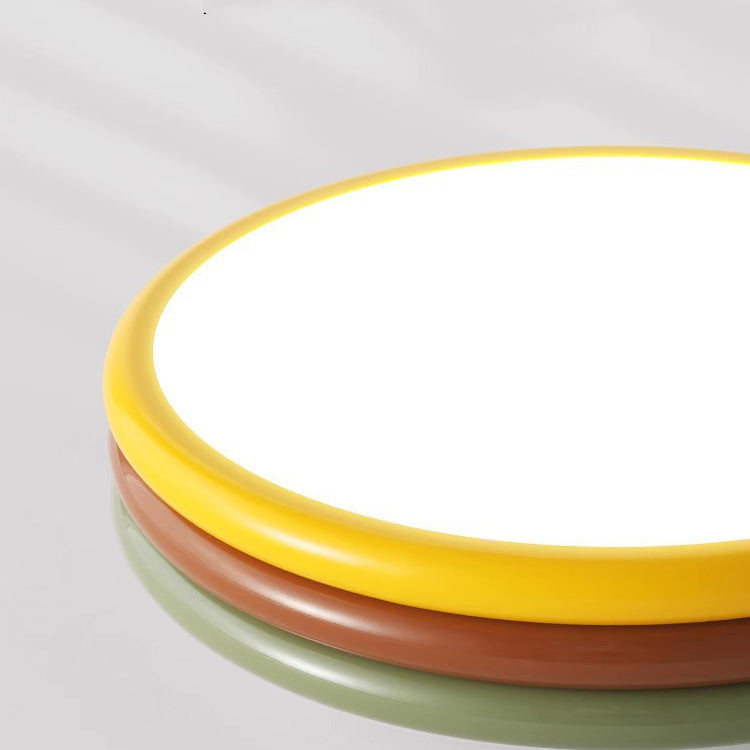 Luz de techo LED de montaje empotrado con pantalla de acrílico de hierro redonda de múltiples capas creativa contemporánea para dormitorio 