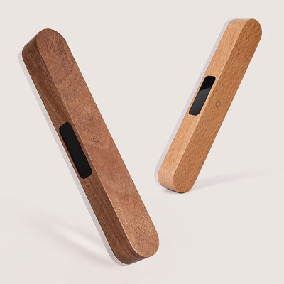 Modern Minimalist Rechargeable Rectangular Clock Solid Wood Metal Plastic LED Wall Sconce Lamp For Bedroom