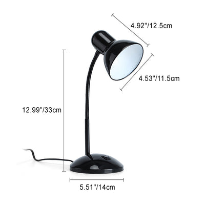 Moderne minimalistische runde Hornform Eisen 1-Licht Tischlampe für das Schlafzimmer 