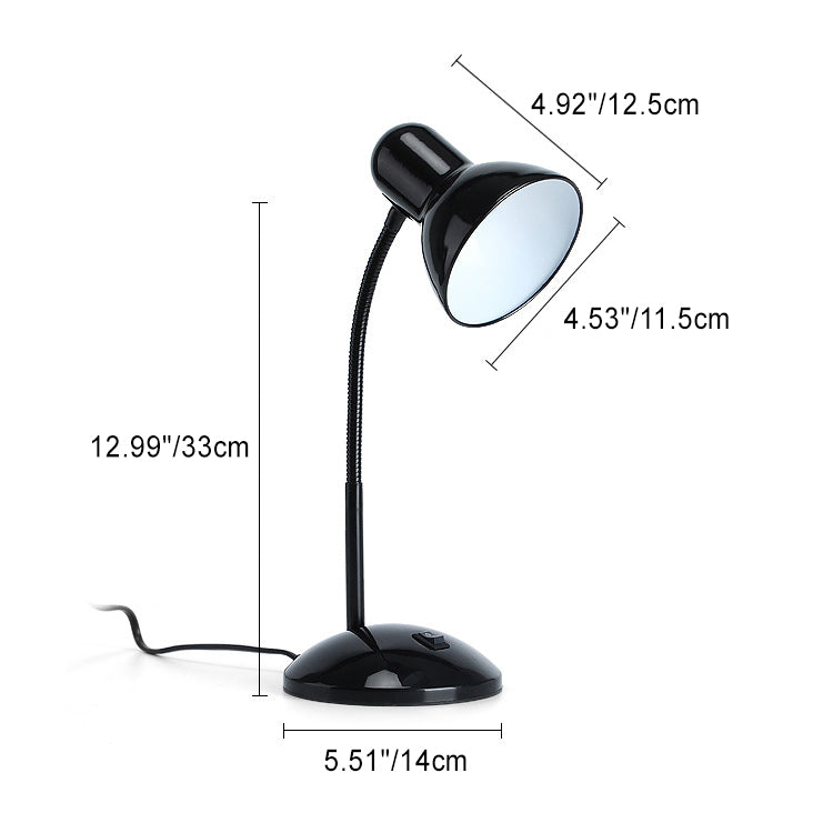 Moderne minimalistische runde Hornform Eisen 1-Licht Tischlampe für das Schlafzimmer 