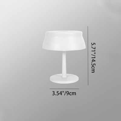 مصباح طاولة LED دائري من الألومنيوم الحديث البسيط لغرفة النوم 