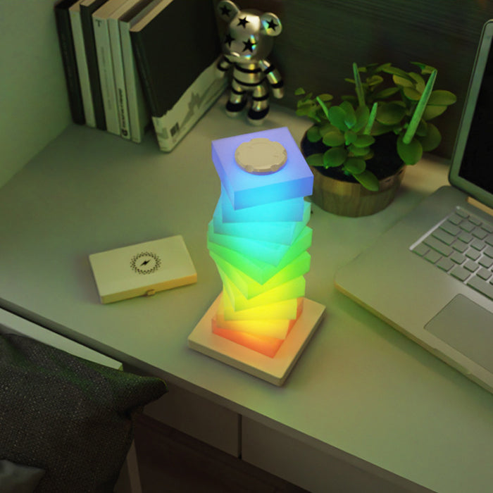 Zeitgenössische kreative Puzzle-Rechteckige PVC LED Tischlampe für das Schlafzimmer 