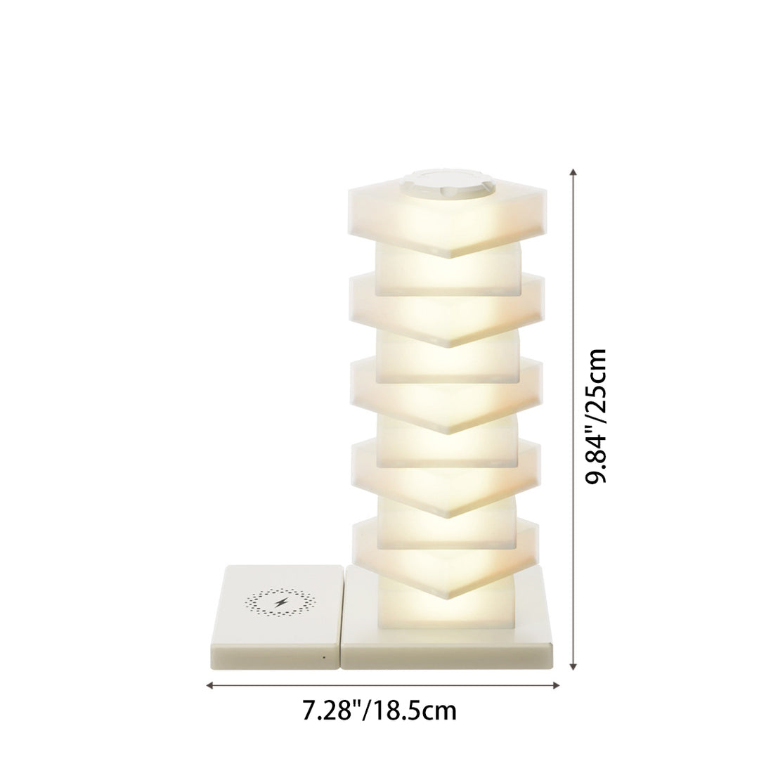 Zeitgenössische kreative Puzzle-Rechteckige PVC LED Tischlampe für das Schlafzimmer 