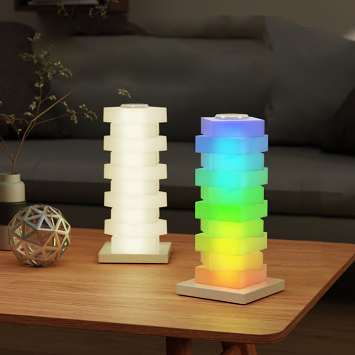 Zeitgenössische kreative Puzzle-Rechteckige PVC LED Tischlampe für das Schlafzimmer 