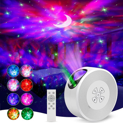 Zeitgenössische kreative runde Projektion Vollstern ABS LED Tischlampe für das Schlafzimmer 