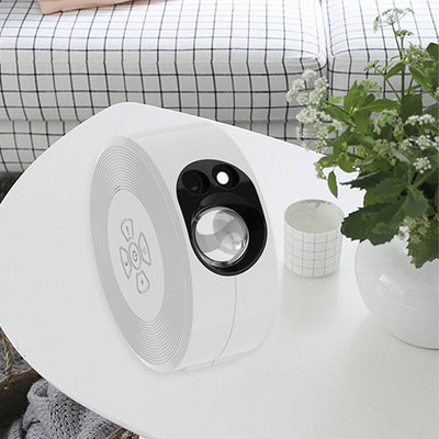 Zeitgenössische kreative runde Projektion Vollstern ABS LED Tischlampe für das Schlafzimmer 
