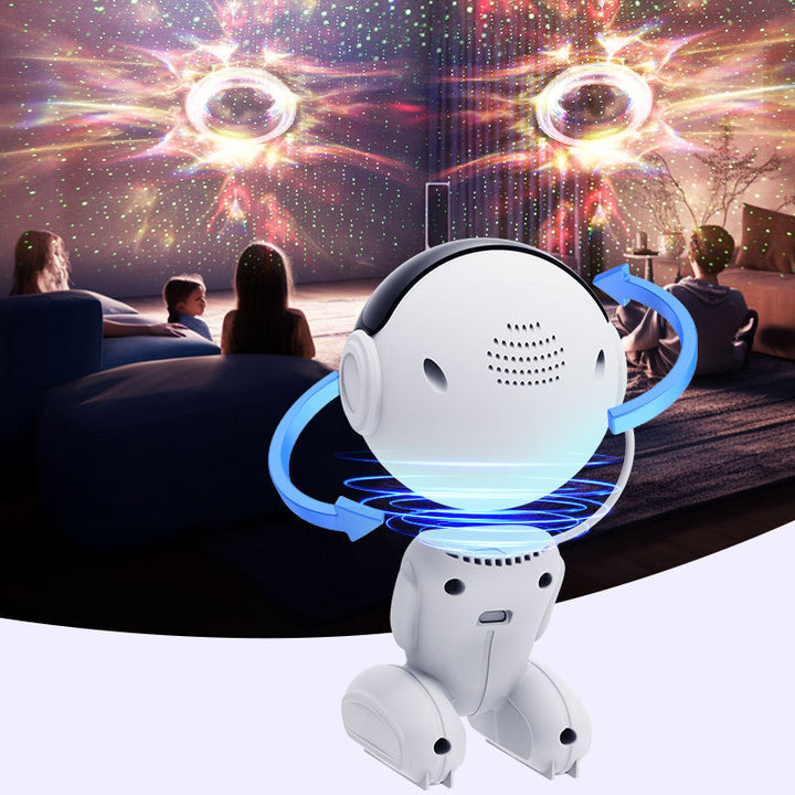 Lampe de table LED en ABS à projection de robot pour espace créatif contemporain pour chambre 