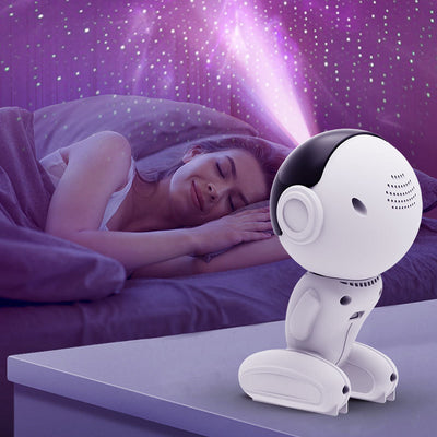 Zeitgenössische kreative Raumroboterprojektion ABS LED Tischlampe für das Schlafzimmer 