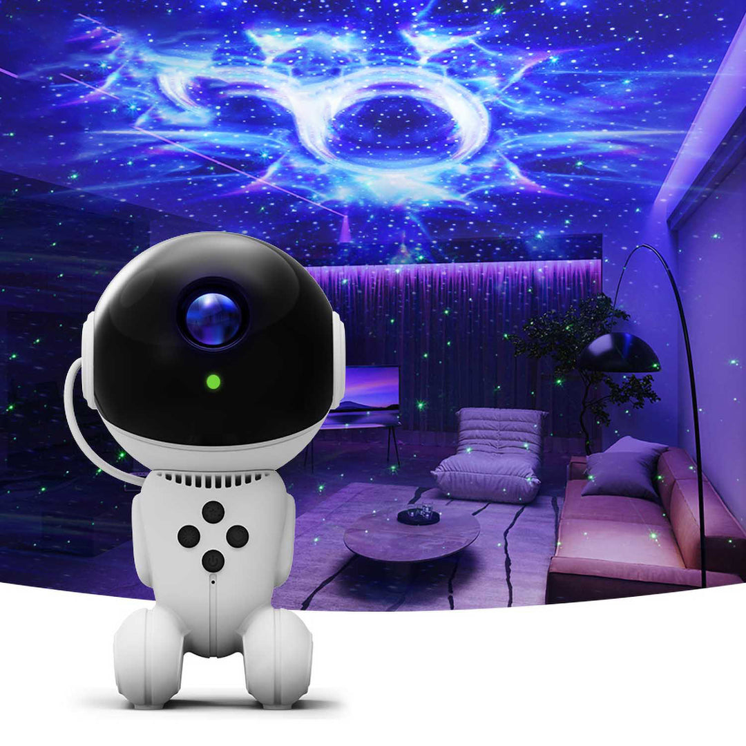 Lampe de table LED en ABS à projection de robot pour espace créatif contemporain pour chambre 