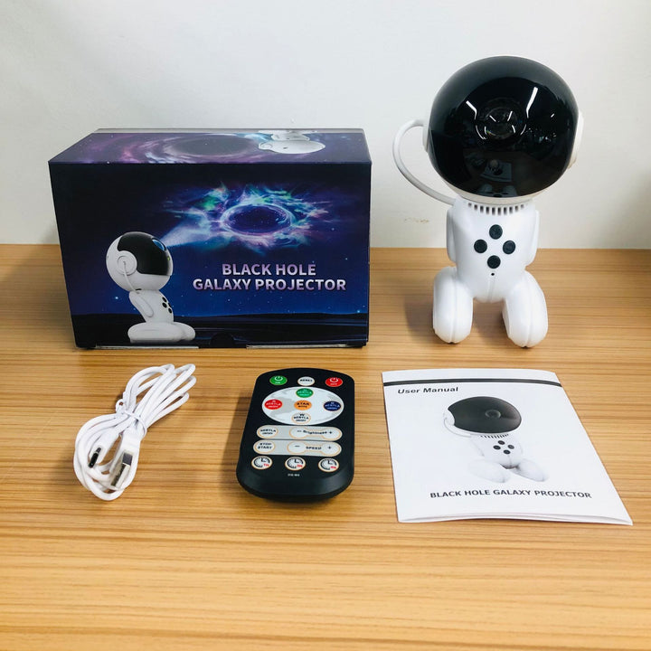 Lampe de table LED en ABS à projection de robot pour espace créatif contemporain pour chambre 