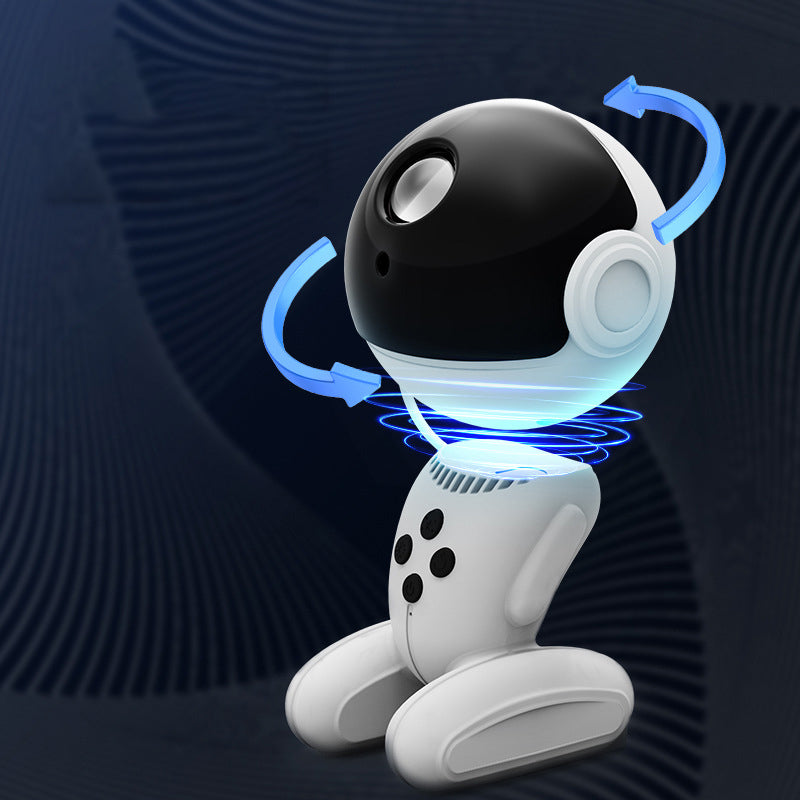 Lampe de table LED en ABS à projection de robot pour espace créatif contemporain pour chambre 