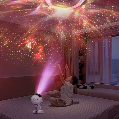 Zeitgenössische kreative Raumroboterprojektion ABS LED Tischlampe für das Schlafzimmer 
