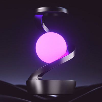 Moderne kreative Orb schwebende rotierende ABS LED Tischlampe für das Schlafzimmer 