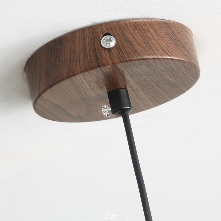 Traditionelle japanische runde Globus-Eisen-Glas 1-Licht Pendelleuchte für Wohnzimmer 