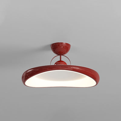 Moderne minimalistische unregelmäßige Scheibe Eisen Acrylschirm LED-Halbeinbau-Deckenleuchte für das Wohnzimmer 