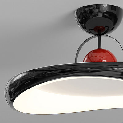 Moderne minimalistische unregelmäßige Scheibe Eisen Acrylschirm LED-Halbeinbau-Deckenleuchte für das Wohnzimmer 