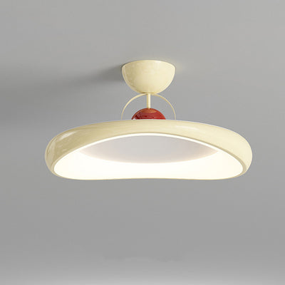 Moderne minimalistische unregelmäßige Scheibe Eisen Acrylschirm LED-Halbeinbau-Deckenleuchte für das Wohnzimmer 