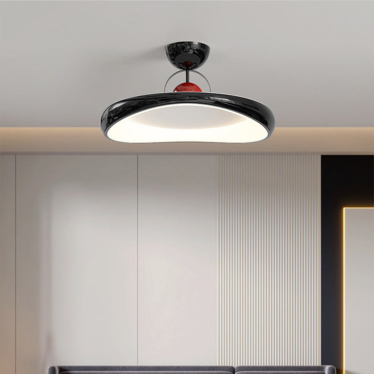 Moderne minimalistische unregelmäßige Scheibe Eisen Acrylschirm LED-Halbeinbau-Deckenleuchte für das Wohnzimmer 