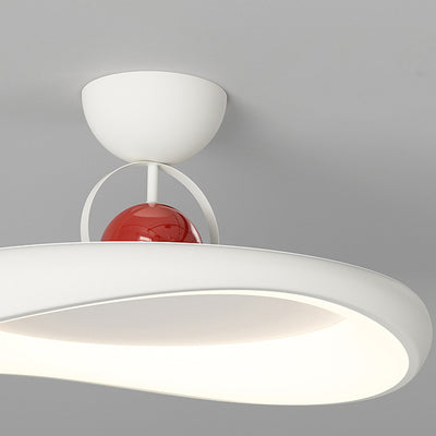 Moderne minimalistische unregelmäßige Scheibe Eisen Acrylschirm LED-Halbeinbau-Deckenleuchte für das Wohnzimmer 