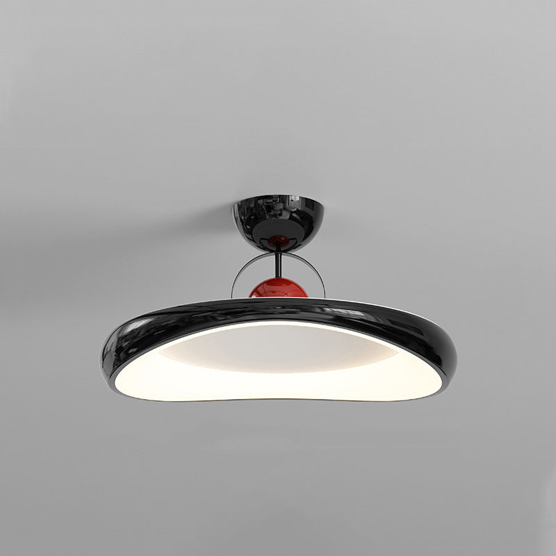 Moderne minimalistische unregelmäßige Scheibe Eisen Acrylschirm LED-Halbeinbau-Deckenleuchte für das Wohnzimmer 