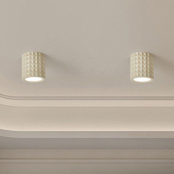 Plafonnier LED en acrylique résine cylindre rond traditionnel français pour salon 