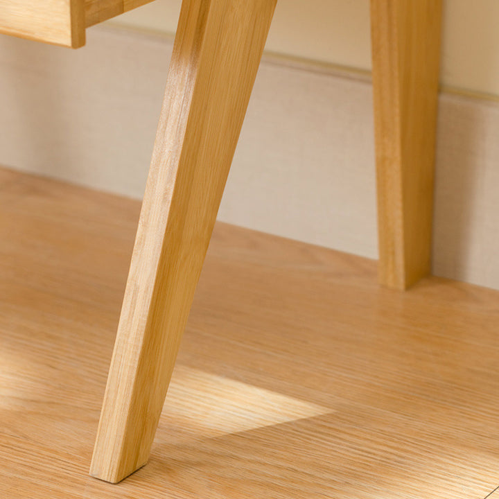 Moderner minimalistischer rechteckiger Bambus-ABS-Beistelltisch 2-stufig 1-Speicher für das Schlafzimmer 