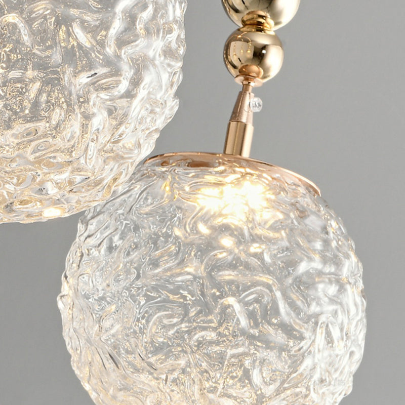 Zeitgenössische Nordische Ast Gebogene Stange Kugel Hardware Glas 4/7 Licht Semi-Flush-Montage Deckenleuchte Für Wohnzimmer 