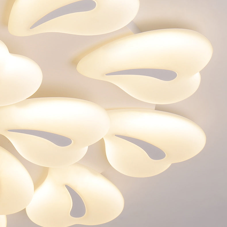Lustre Plafonnier LED Semi-Encastré Moderne Minimaliste Cœur en Fer et Acrylique pour Salon 