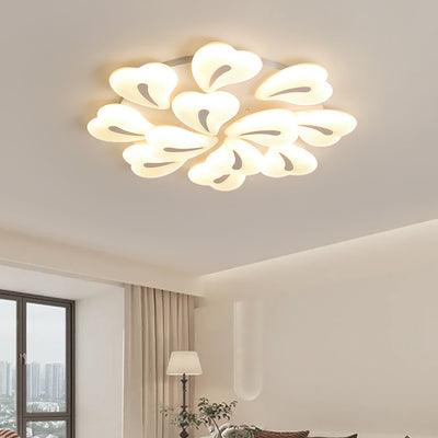Moderne minimalistische Herz-Eisen-Acryl-Schirm LED-Deckenleuchte für das Wohnzimmer 