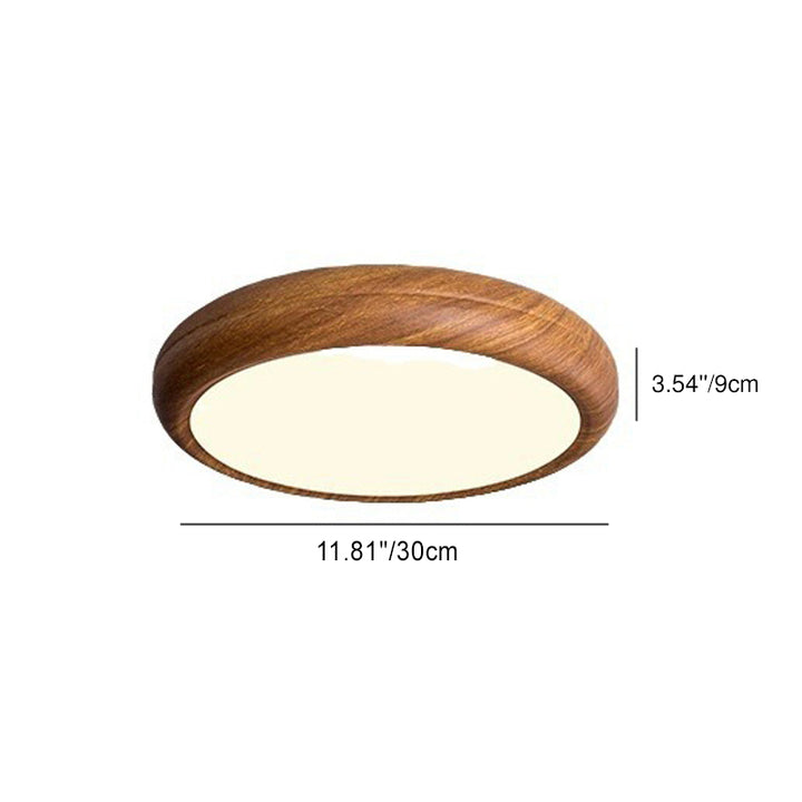 Traditionelle japanische runde Eisen-Acryl-Schirm LED-Deckenleuchte für das Schlafzimmer 