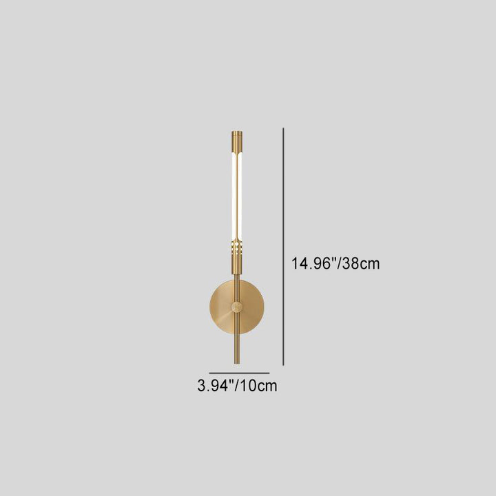 Contemporary Nordic Cylindrical Brass Silicone LED Wall Sconce Lamp For Living Room