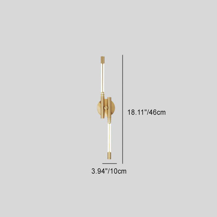 Contemporary Nordic Cylindrical Brass Silicone LED Wall Sconce Lamp For Living Room