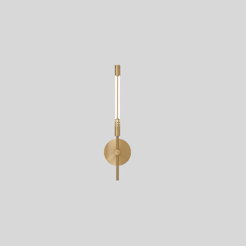 Contemporary Nordic Cylindrical Brass Silicone LED Wall Sconce Lamp For Living Room