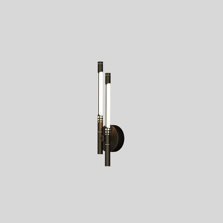 Contemporary Nordic Cylindrical Brass Silicone LED Wall Sconce Lamp For Living Room