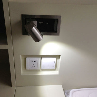 Moderne minimalistische drehbare rechteckige Aluminium-LED-Wandleuchte für das Schlafzimmer 