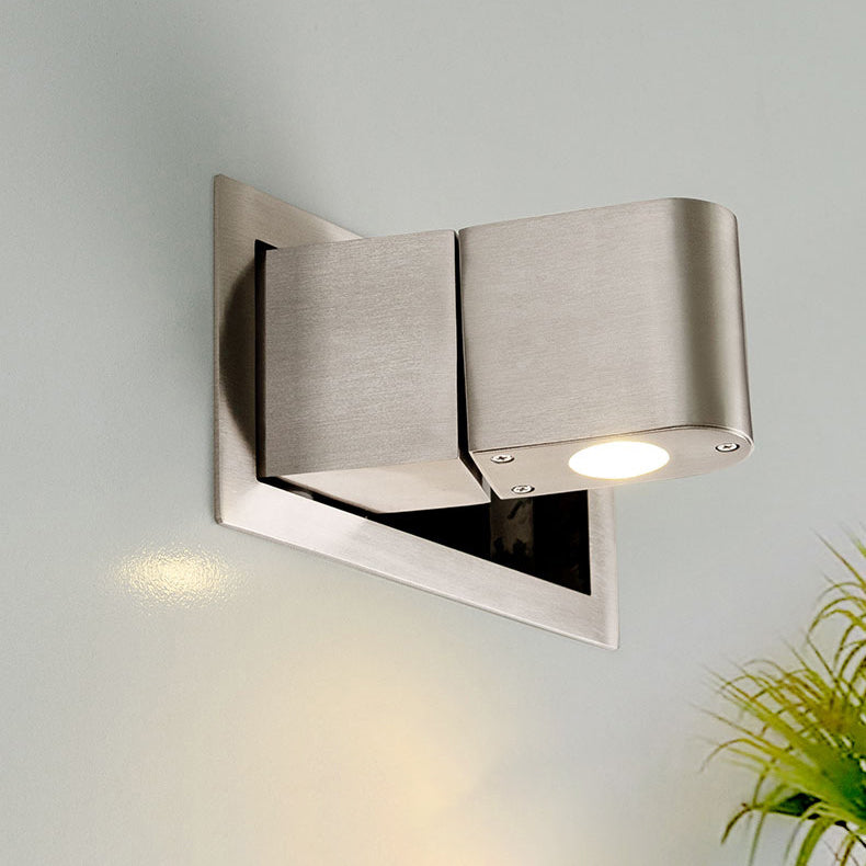 Moderne minimalistische drehbare rechteckige Aluminium-LED-Wandleuchte für das Schlafzimmer 