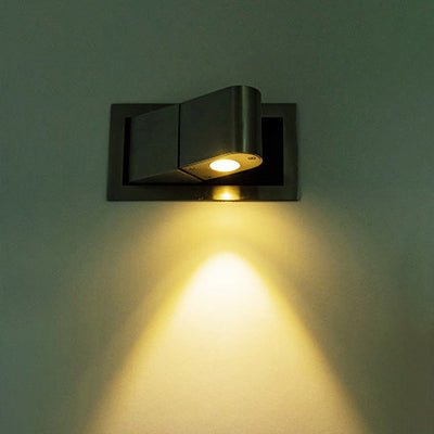 Moderne minimalistische drehbare rechteckige Aluminium-LED-Wandleuchte für das Schlafzimmer 