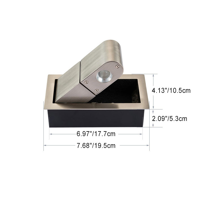 Moderne minimalistische drehbare rechteckige Aluminium-LED-Wandleuchte für das Schlafzimmer 