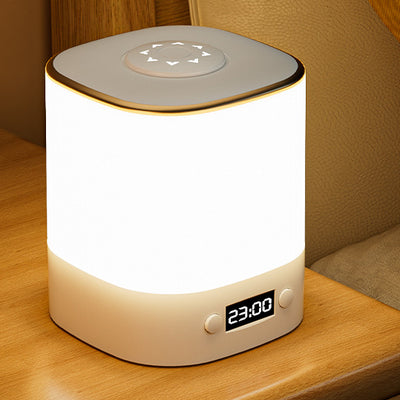 ساعة مستطيلة حديثة بأسلوب بسيط مصباح طاولة LED ABS لغرفة النوم 