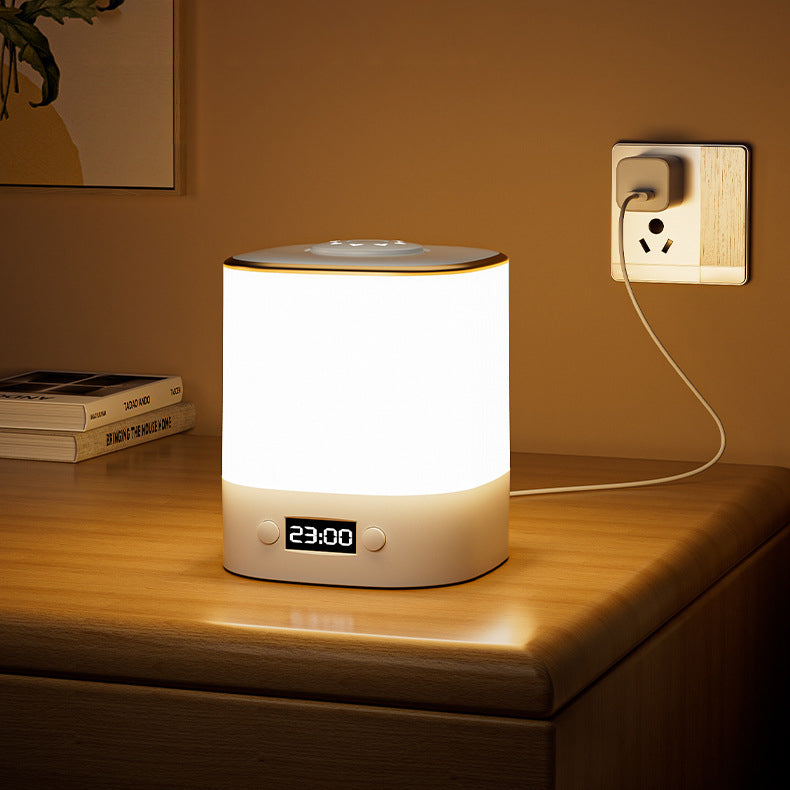 ساعة مستطيلة حديثة بأسلوب بسيط مصباح طاولة LED ABS لغرفة النوم 