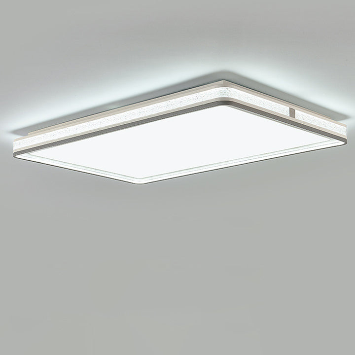 Plafonnier LED moderne minimaliste en fer, silicone et acrylique de forme ronde, rectangulaire ou carrée pour salon 