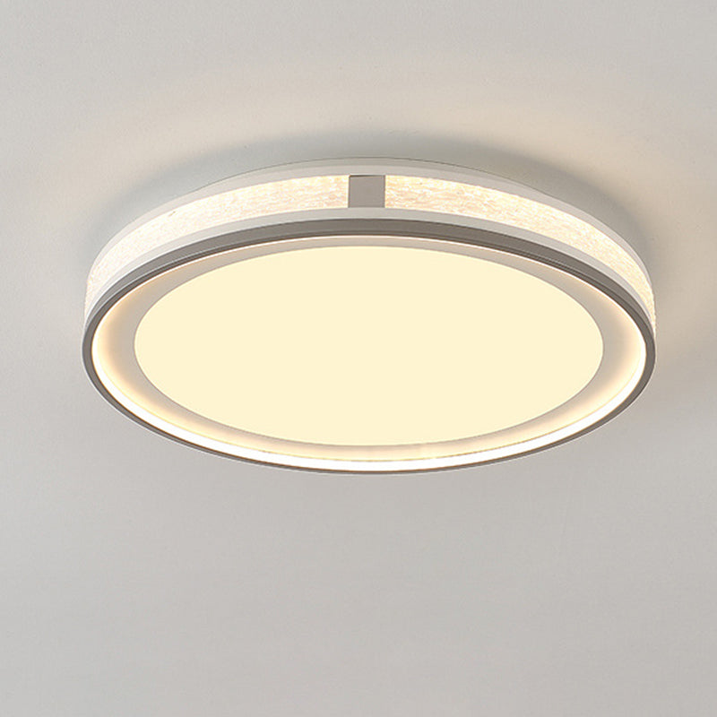 Plafonnier LED moderne minimaliste en fer, silicone et acrylique de forme ronde, rectangulaire ou carrée pour salon 