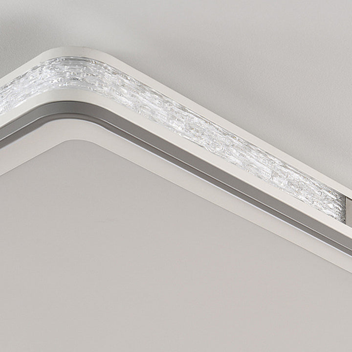 Plafonnier LED moderne minimaliste en fer, silicone et acrylique de forme ronde, rectangulaire ou carrée pour salon 