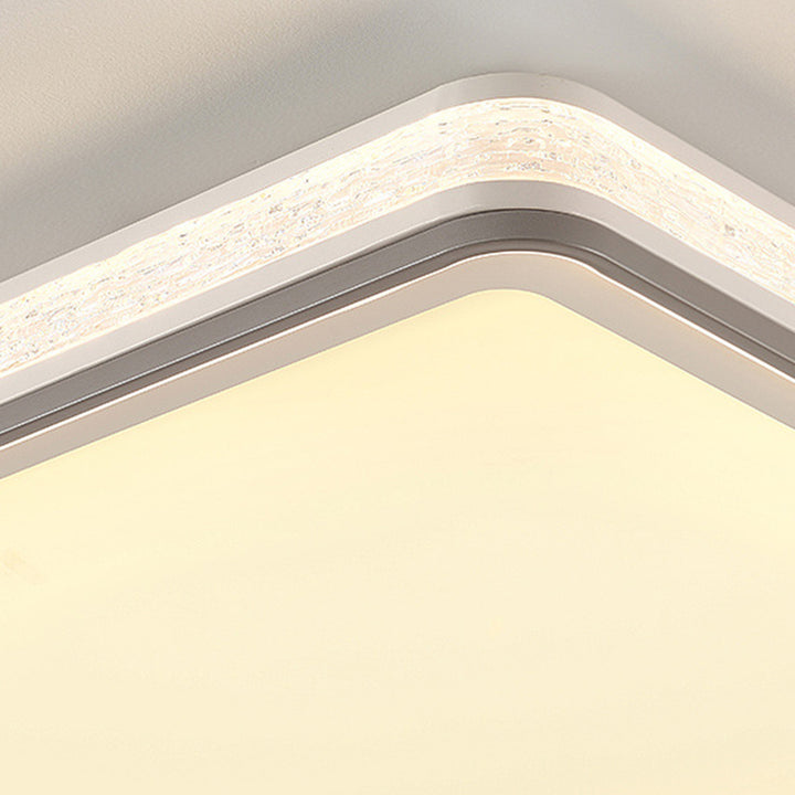 Plafonnier LED moderne minimaliste en fer, silicone et acrylique de forme ronde, rectangulaire ou carrée pour salon 