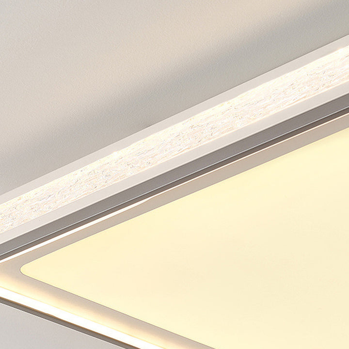 Plafonnier LED moderne minimaliste en fer, silicone et acrylique de forme ronde, rectangulaire ou carrée pour salon 