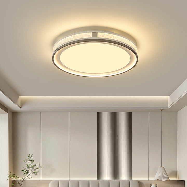 Plafonnier LED moderne minimaliste en fer, silicone et acrylique de forme ronde, rectangulaire ou carrée pour salon 