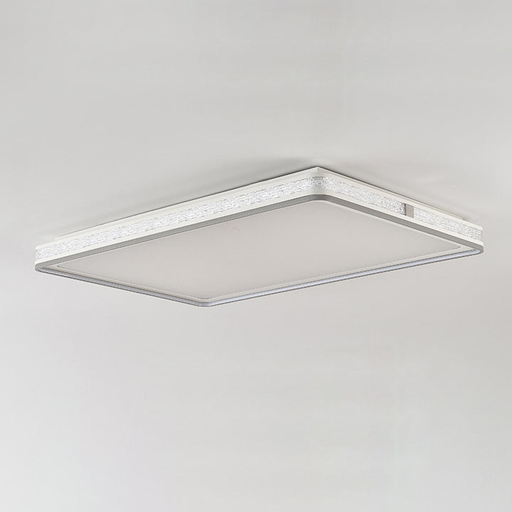 Plafonnier LED moderne minimaliste en fer, silicone et acrylique de forme ronde, rectangulaire ou carrée pour salon 