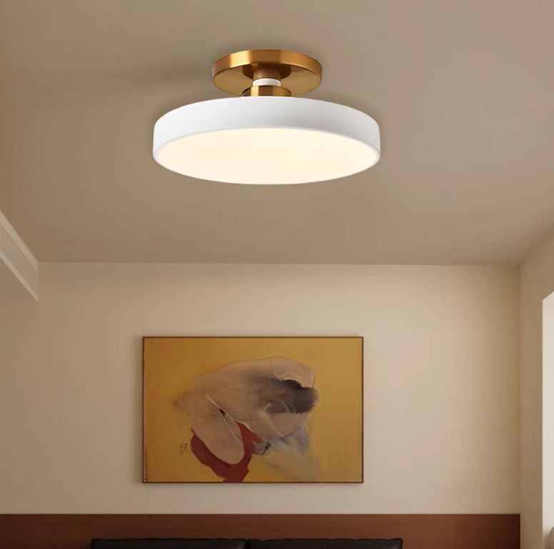 Moderne minimalistische runde Eisenrahmen-Acrylschirm-LED-Deckenleuchte für Schlafzimmer 