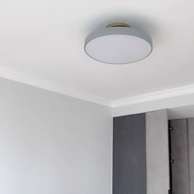 Moderne minimalistische runde Eisenrahmen-Acrylschirm-LED-Deckenleuchte für Schlafzimmer 